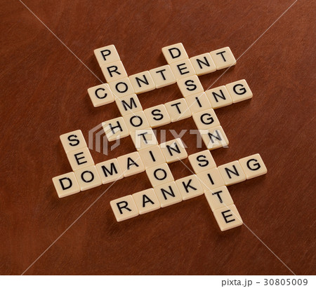 Crossword with words SEO, Content, Site, Ranking 30805009
