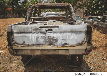 burnt car by accident in vehicle junk 30806078
