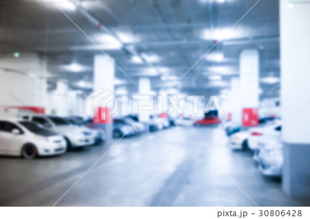 Abstract blur parking car indoor for background Abstract blur parking car indoor for background 30806428