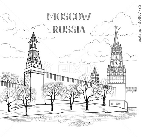 Red square Moscow city. Travel Russia background 30807735