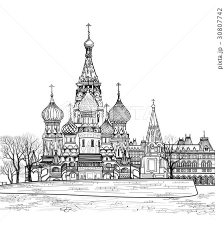 St Basil cathedral Moscow city view. Travel Russia St Basil cathedral Moscow city view. Travel Russia 30807742