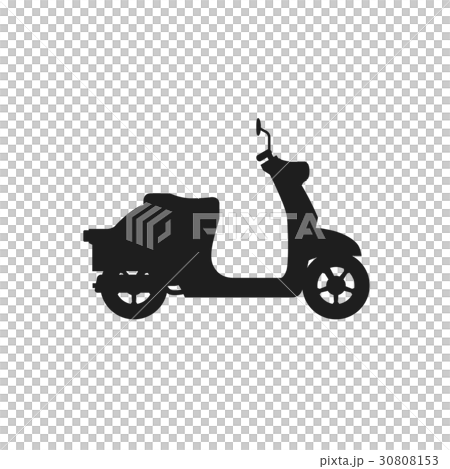 Scooter black silhouette Scooter black silhouette 30808153