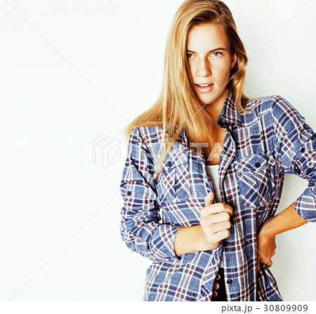 young pretty blonde hair woman happy smiling young pretty blonde hair woman happy smiling 30809909