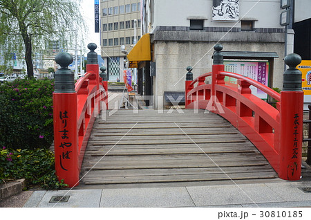 はりまや橋 復元 はりまや橋公園 高知県高知市 の写真素材