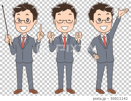 A man in various poses suits (set) 30811142