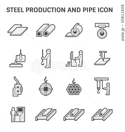 Pipe production icon 30811608