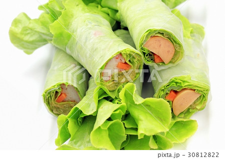 Healthy food concept,Fresh vegetables spring rolls 30812822