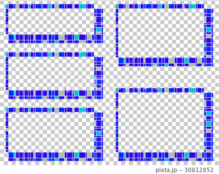 ランダムなチェック柄の囲み罫のイラスト素材 30812852 Pixta