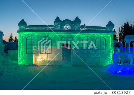 Beautiful winter ice sculpture in Fairbank Beautiful winter ice sculpture in Fairbank 30818927