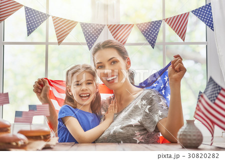 Patriotic holiday. Happy family 30820282