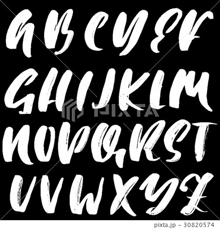 Hand drawn dry brush font. Modern brush lettering 30820574