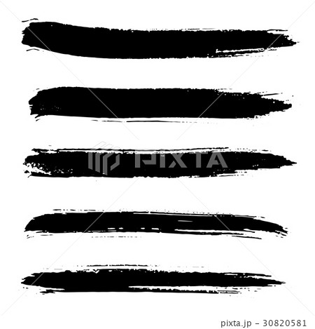 Ink vector brush strokes set. Vector illustration 30820581
