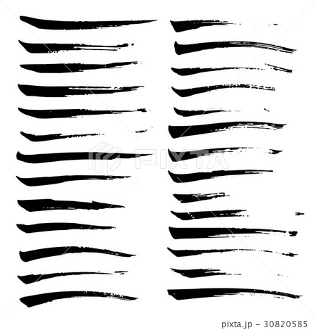 Ink vector brush strokes set. Vector illustration 30820585