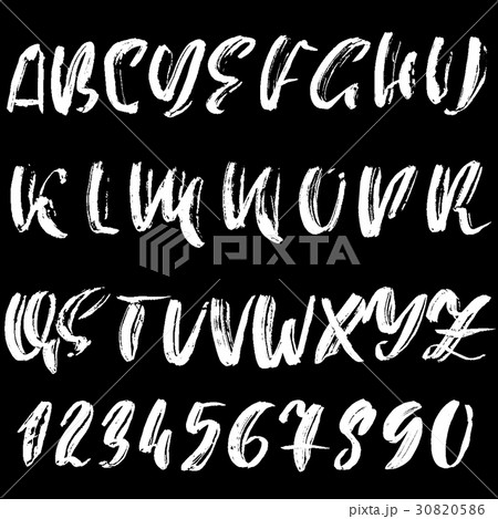 Hand drawn dry brush font. Modern brush lettering 30820586