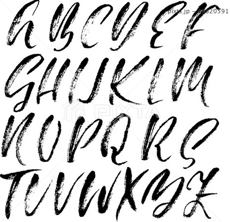 Hand drawn dry brush font. Modern brush lettering Hand drawn dry brush font. Modern brush lettering 30820591