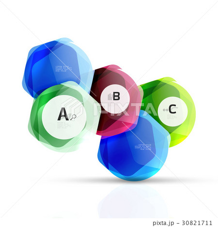 Glass color hexagons. Glossy plastic hexagon Glass color hexagons. Glossy plastic hexagon 30821711