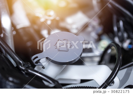 closeup cap windshield cleaner water liquid tank closeup cap windshield cleaner water liquid tank 30822175