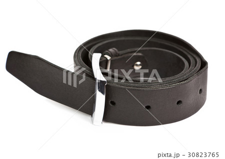 Black belt isolated on a white background. 30823765