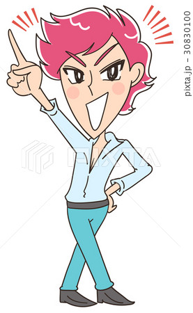 説明している男性のイラスト 説明している男性のイラスト 30830100
