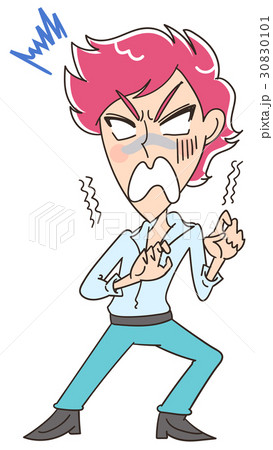 ショックを受ける男性のイラスト 30830101