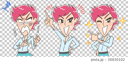 一個美麗的男性插圖（設置） 30830102