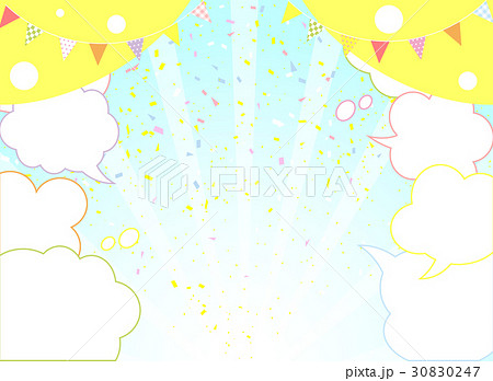 紙吹雪 吹き出し 旗 幕 紙吹雪 吹き出し 旗 幕 30830247