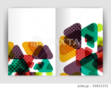 Vector triangle business annual report cover print Vector triangle business annual report cover print 30832252