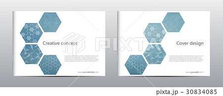 Rectangle brochure template layout, cover, annual 30834085