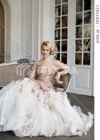 Beautiful lady in luxury dress Beautiful lady in luxury dress 30834822