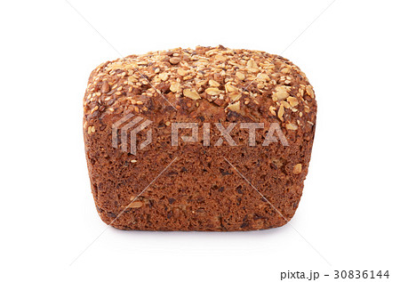 The grain bread isolated on white 30836144