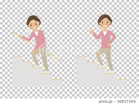 高級樓梯婦女 30837264