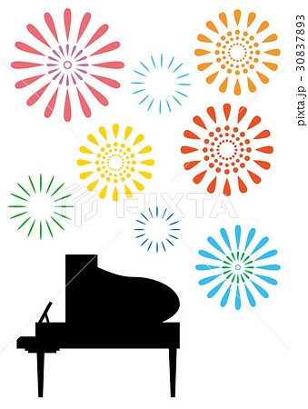 夏コンサート ピアノのイラスト素材 3073