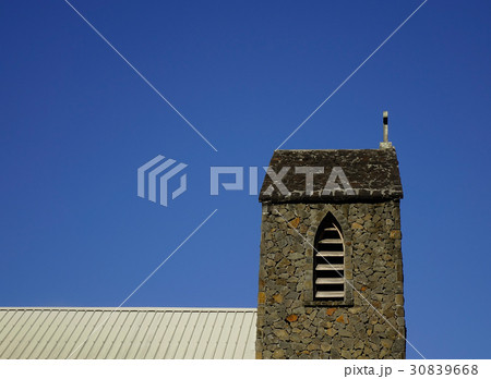 Top of the stone church in Grand Baie, Mauritius Top of the stone church in Grand Baie, Mauritius 30839668