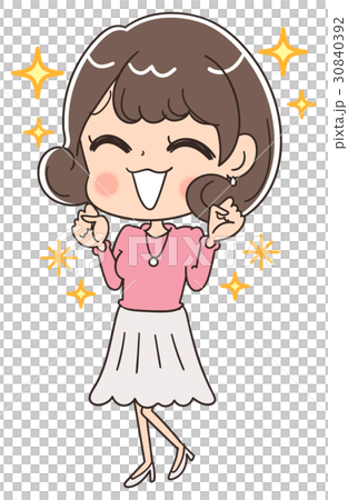 Illustration of a woman glad 30840392