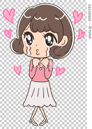 Illustration of a woman with tears as its weapon 30840393