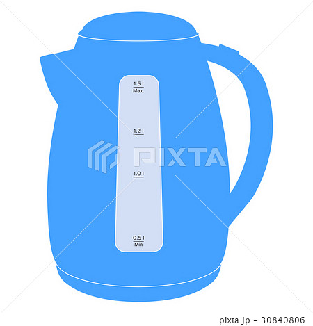 Electric kettle. Blue icon. Electric kettle. Blue icon. 30840806