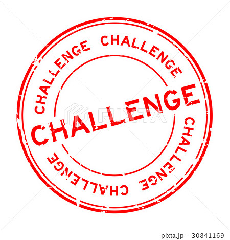 Grunge red challenge round rubber seal stamp Grunge red challenge round rubber seal stamp 30841169