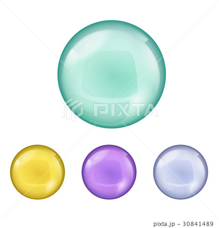 Set of metallic spheres and pearls isolated on 30841489