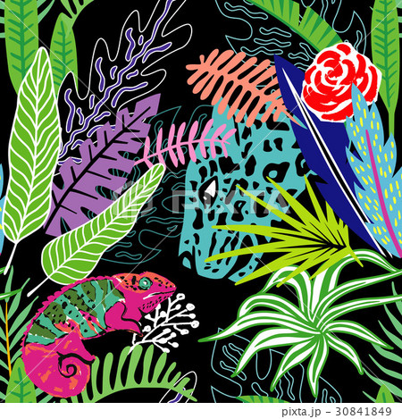 leopard chameleon meet pattern leopard chameleon meet pattern 30841849