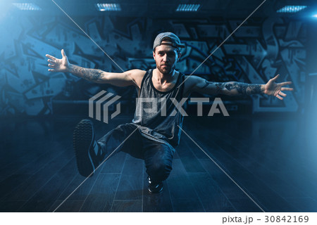 Hip hop performance, cool dance in studio 30842169
