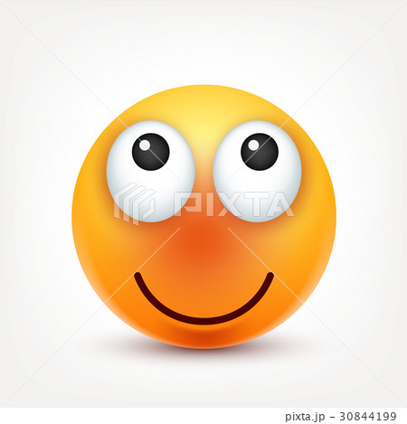 Smiley,smiling emoticon. Yellow face with emotions 30844199