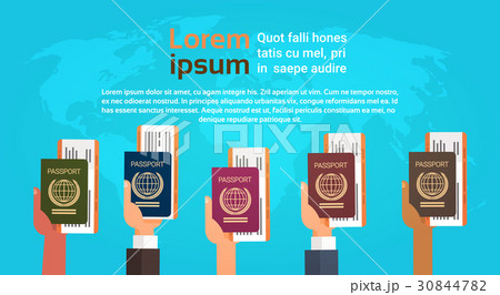 Hands Group Holding Passport Ticket Boarding Pass Hands Group Holding Passport Ticket Boarding Pass 30844782