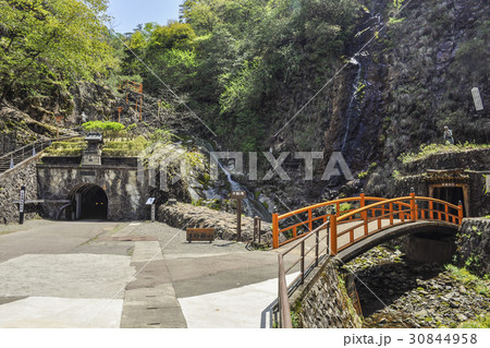 生野銀山 観光坑道 大谷川の写真素材
