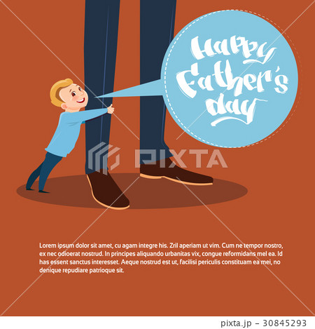 Happy Father Day Family Holiday, Son Embracing Dad 30845293