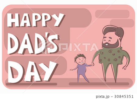 Happy Father Day Family Holiday, Man Dad Hold Son 30845351