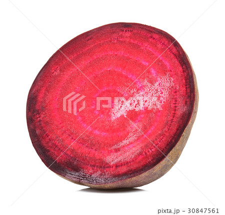 Half of beetroot isolated on white background 30847561