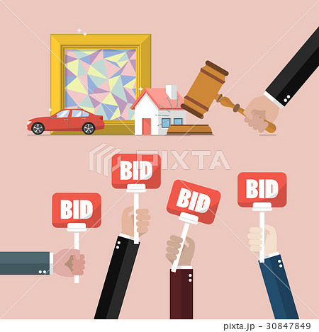Auction concept in flat style 30847849