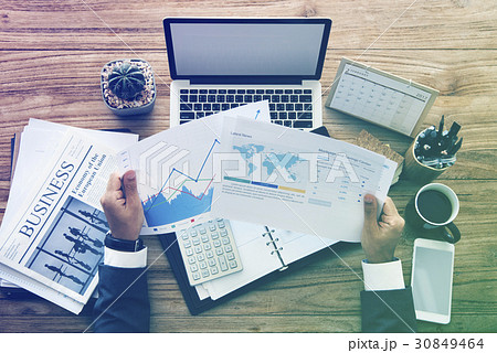 Laptop Calculator Business Financial Copy Space Working 30849464