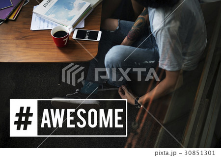 Hashtag Awesome Fabulous Cool Word 30851301