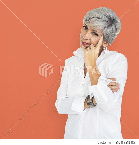 Mature Woman Deep Thoughts Concept 30853185
